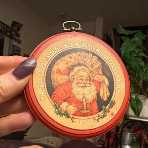 Vintage Santa Claus Holiday plague. 1982. Very good condition